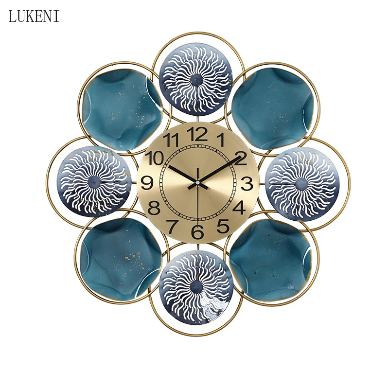 Nordic creative wall clock living room home fashion iron decoration clock porch personality art silent atmosphere wall watch