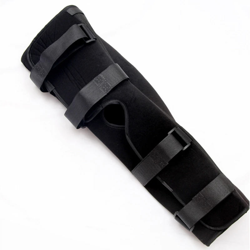 1PC Tri-Panel Knee Immobilizer Full Leg Brace Support Aluminum Alloy Straight Knee Splint for Knee Protector Fracture Stabilizer