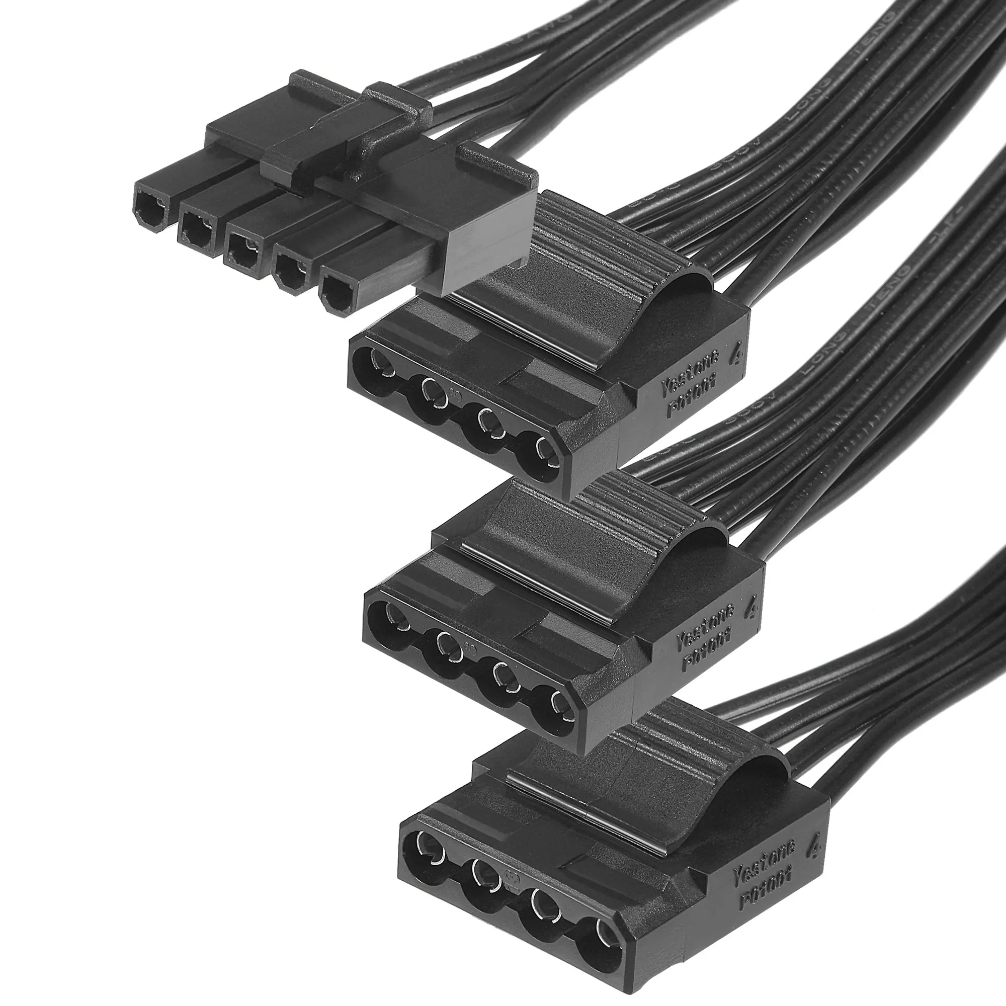 Uxcell Power Cable 5 Grid of PCIe 4 Pin to 3 Splitter 4 Pin IDE Female SATA 18 AWG 67cm