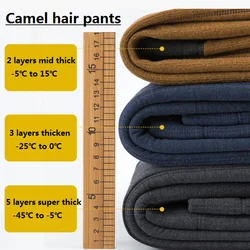 camel hair 5 layers winter men underwear thermal leggings mens clothing thermo women clothes man merino warm thick couple pants