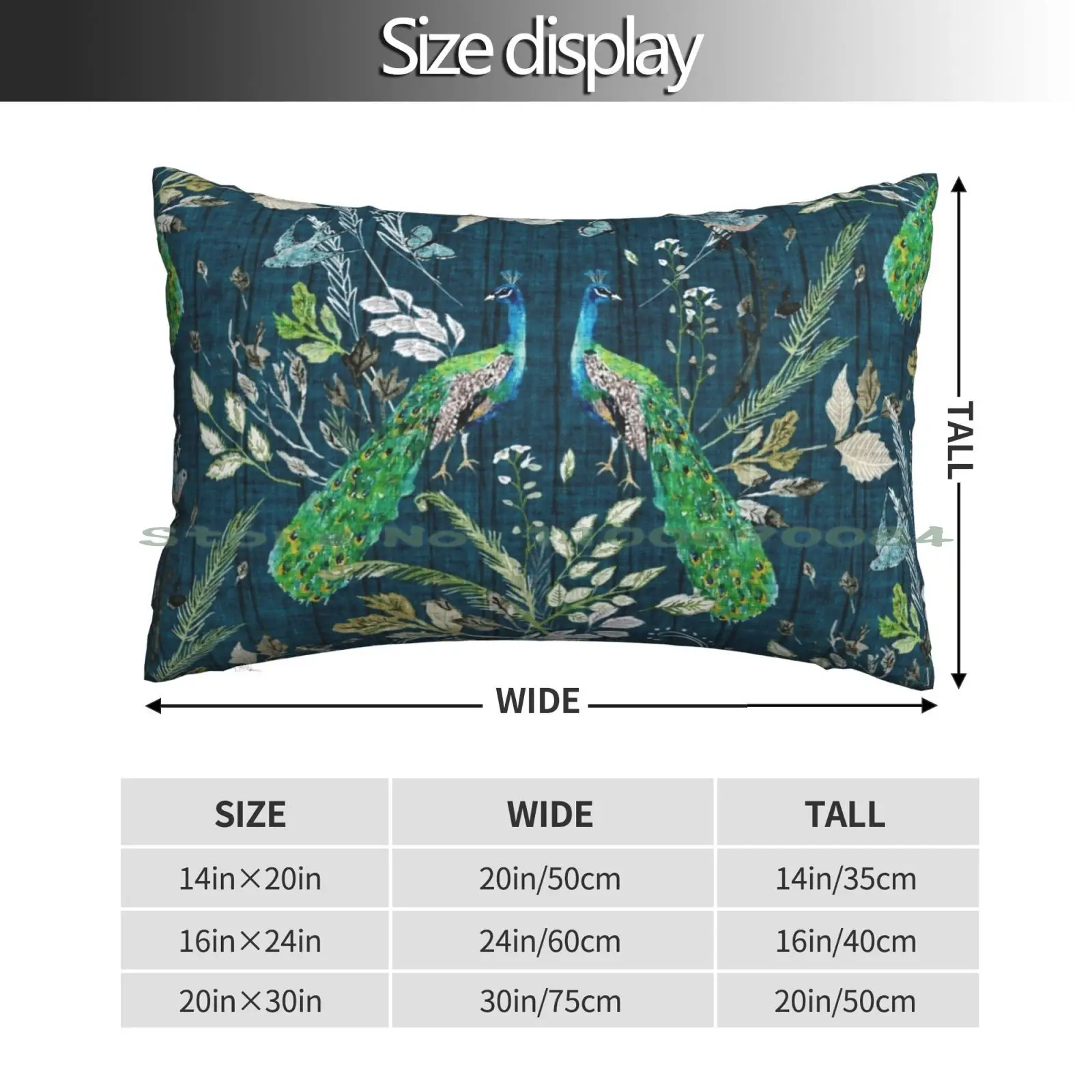 Peacock Chinoiserie ( Teal ) Pillow Case 20x30 50*75 Sofa Bedroom Hand Positionsdeluxe Sweetener Thankunext Justlikemagic Edit