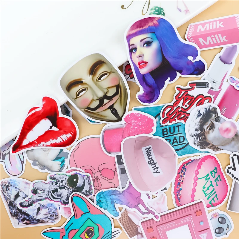 Stickers 37Pcs Leuke Cartoon Stickers Anime Graffiti Punk Waterdichte Sticker Laptop Motorfiets Bagage Snowboard Auto Sticker