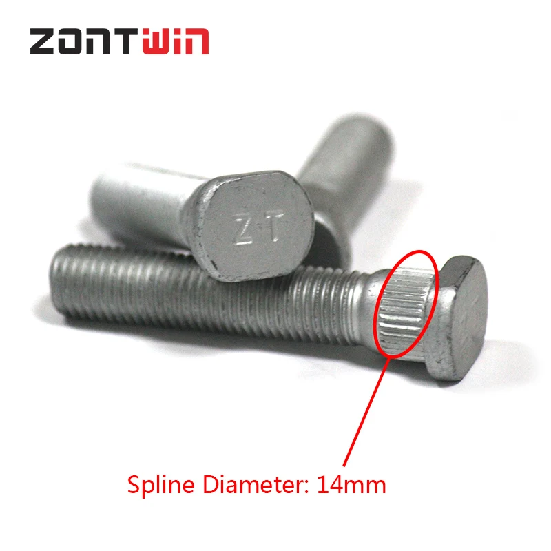 20Pieces spline- 14MM forged 12.9 wheel spline screw M12*1.5/M12*1.25 for Toyota, Nissan, Mitsubishi Subaru