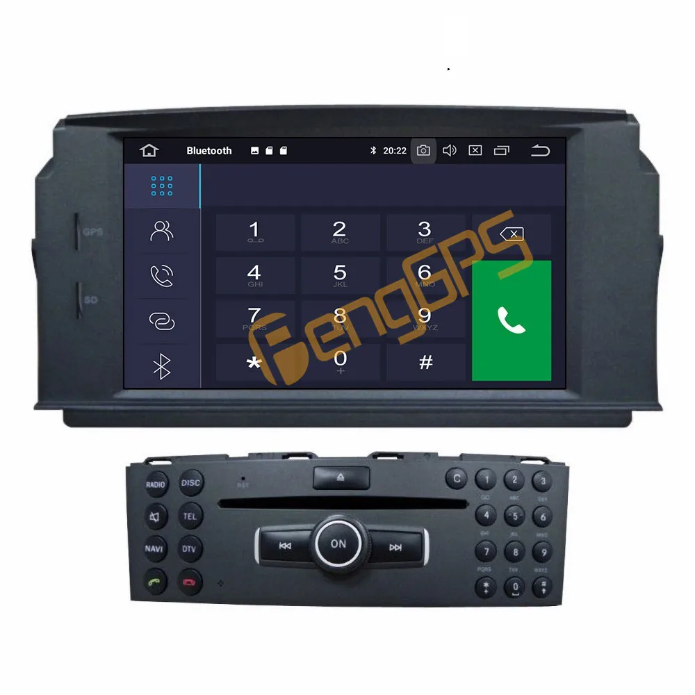 For Mercedes Benz C Class C180 C200 C230 W204 Android Car Radio 2Din Stereo Receiver Autoradio Multimedia DVD Player GPS Navi He