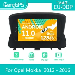 Opel Mokka 2012 - 2016 용 Android Car Radio 스테레오 DVD 멀티미디어 플레이어 2 Din Autoradio GPS Navi PX6 유닛 터치 스크린