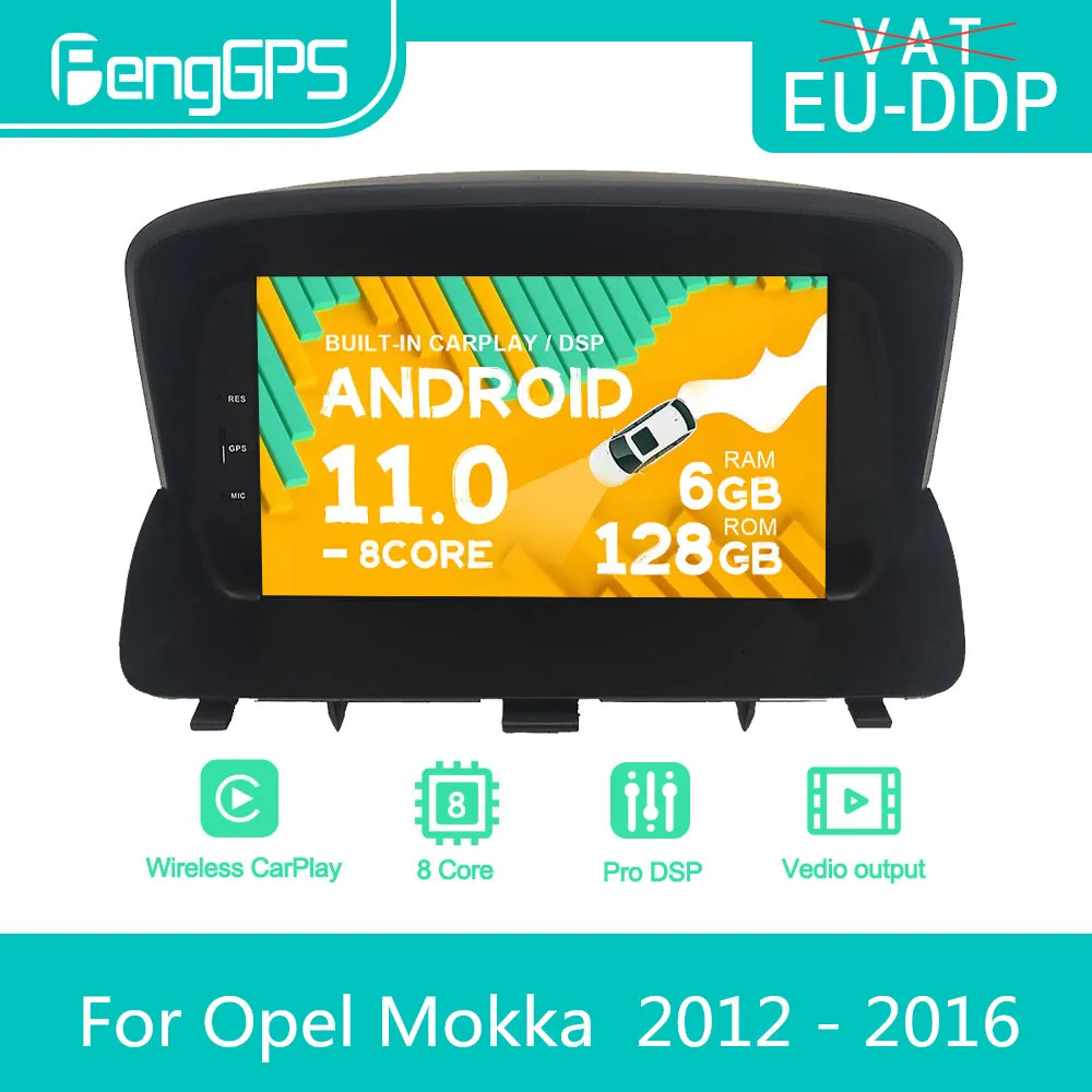 For Opel Mokka  2012 - 2016 Android Car Radio Stereo DVD Multimedia Player 2 Din Autoradio GPS Navi PX6 Unit Touch Screen