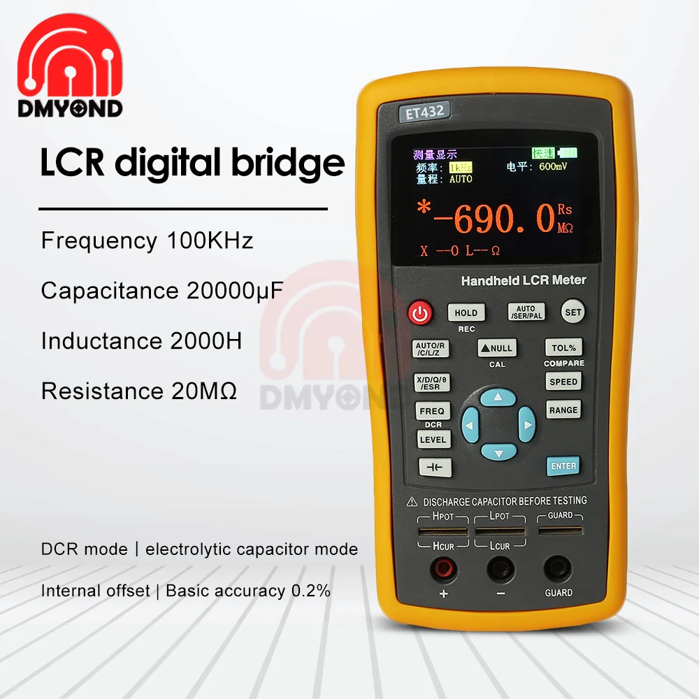 Handheld LCR Digital Bridge Meter High Precision Capacitance Inductance Resistance Meter ET430 ET431 ET432 ET433 Eletrical Tools