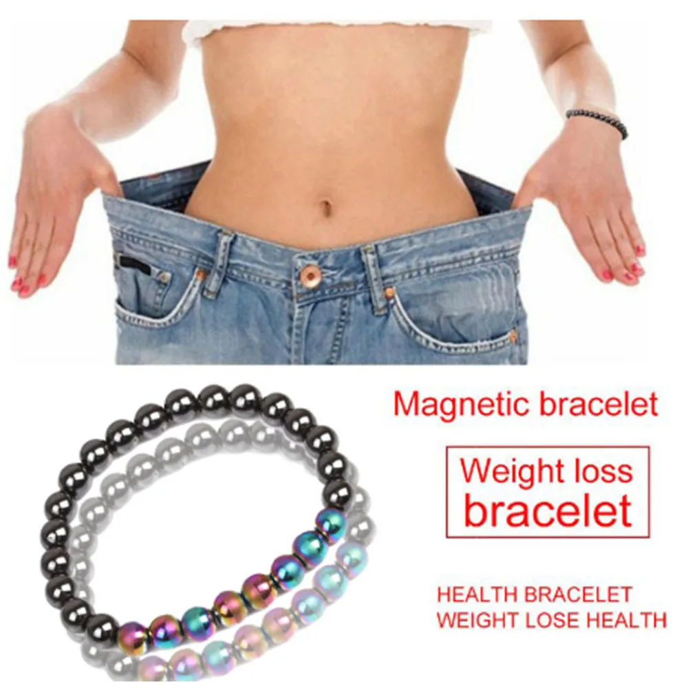 Magnetic therapy Health care Loss Weight Effective Black Stone Bracelets slimming Stimulating Acupoints Arthritis Pain Relief