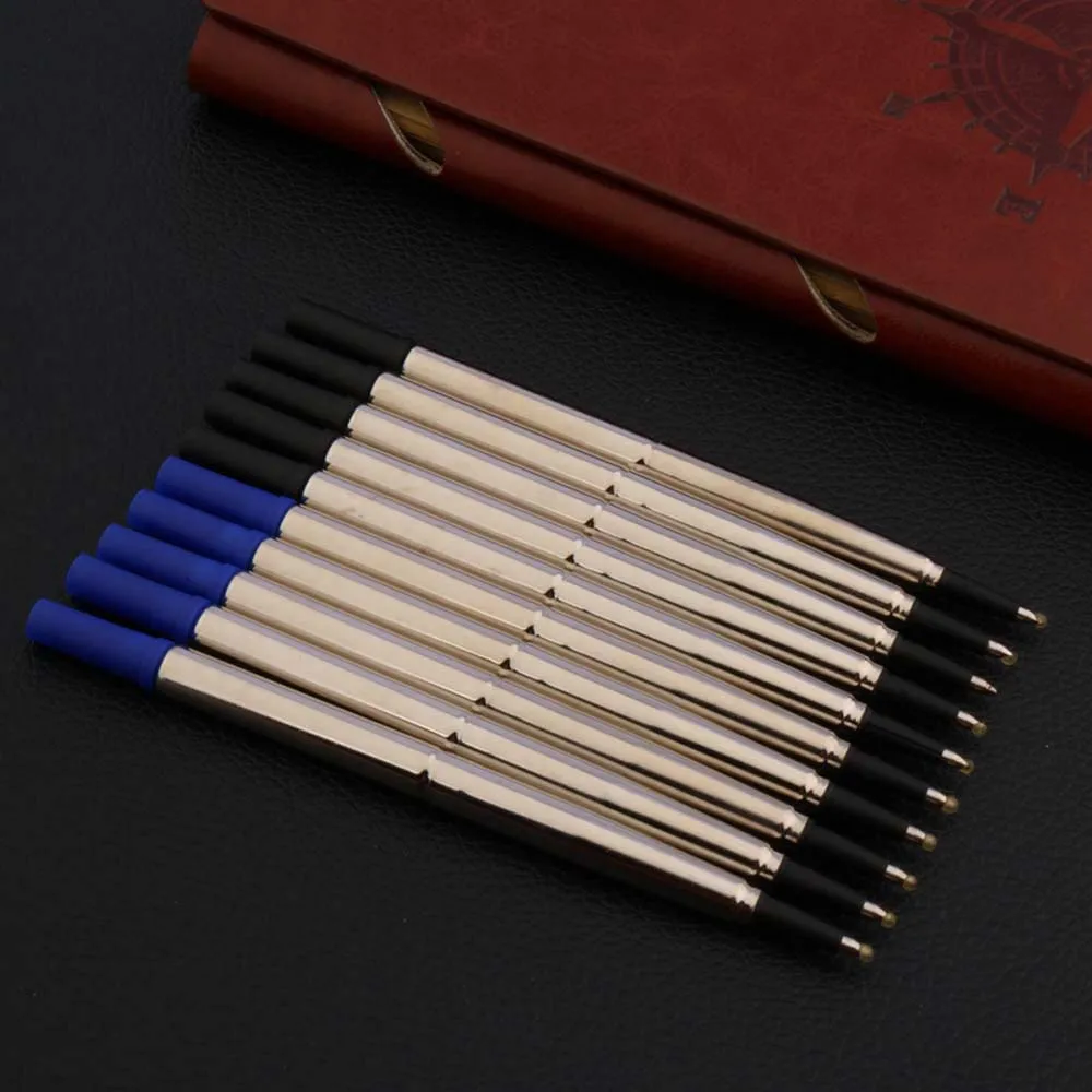 Rolleball Pen Ink Refills 5PC Blue 0r 5PC Black High Quality 0.7MM Metal Gift Stationery Office School Supplies