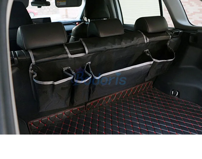 Waterproof Oxford Cloth Rear Seat Back Storage Bag Pocket Car Trunk Organizer For Toyota Land Cruier 200 LC200 Accessories