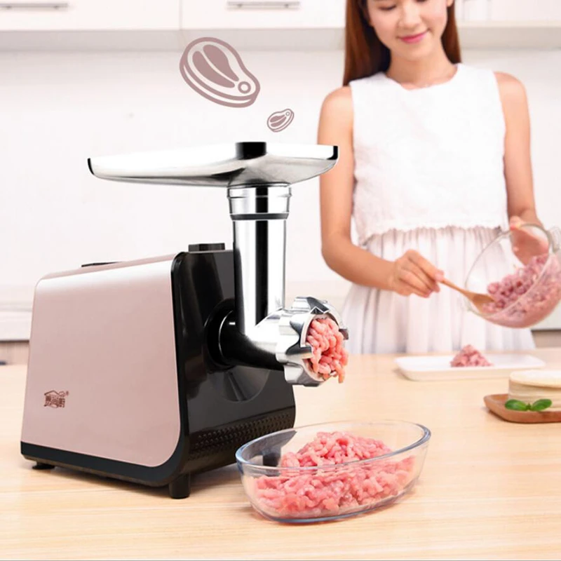 Meat Grinder Heavy Duty 3 in 1 Electric Powerful Home Sausage Stuffer Meat Mincer Food Processor with Tomato Juicer