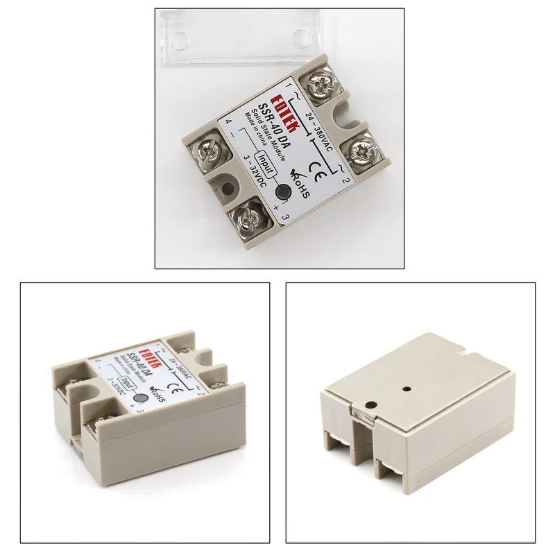 Single Phase Solid State Relay SSR-25DA SSR-40DA SSR-40AA SSR-40DD DC To AC AC To AC DC To DCfor PID Temperature Control