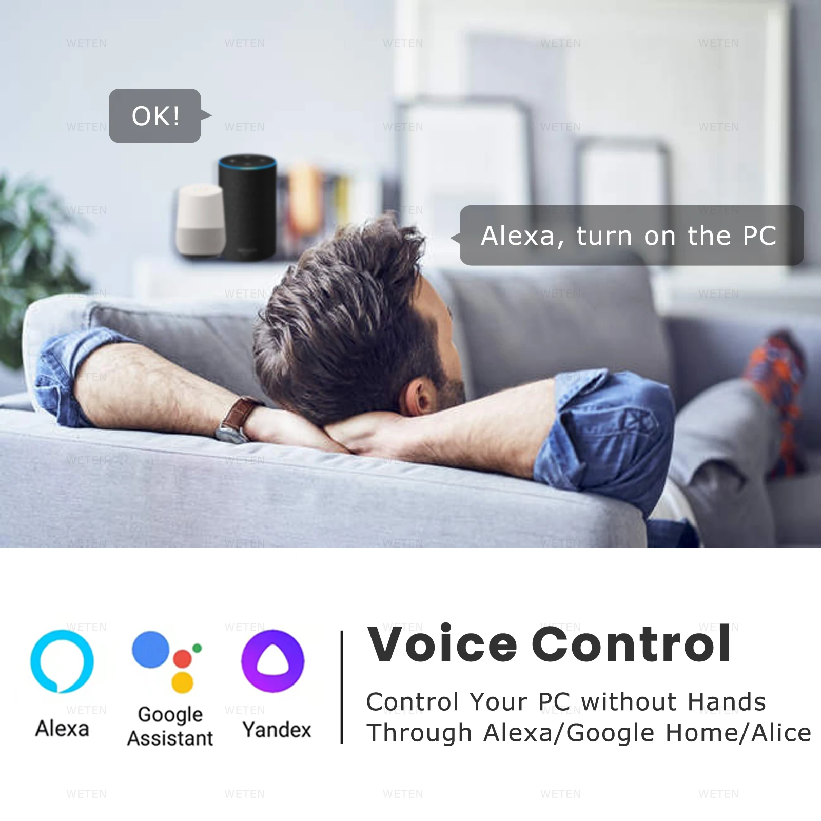 Tuya Wifi Computer Power Reset Switch Pcie Kaart 433 Rf Remote Draadloze Pc Power Knop, App Voice Control Met Alexa Google Home