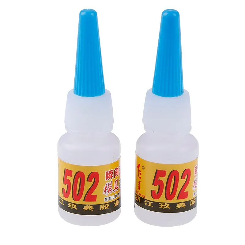 

2Pcs 502 Super Glue Instant Quick-drying Cyanoacrylate Adhesive Strong Bond Fast Crafts Repair