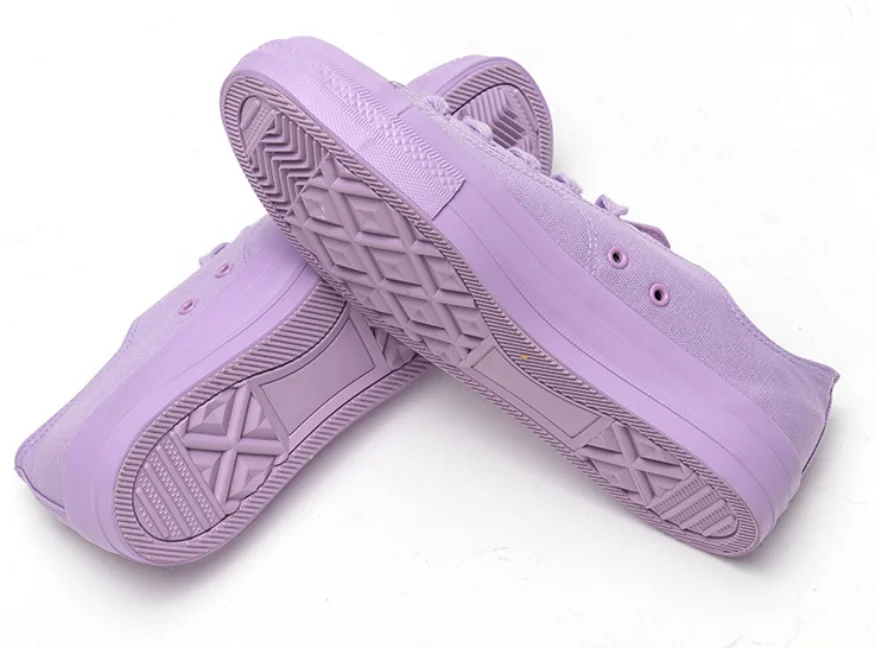 Maggie\'s Walker Women Fashion low-top Casual Shoes Lacing Canvas Casual Shoes Spring Candy-colored Platform Shoes Size 35~40