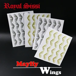 Royal Sissi 80pcs Set Super Fine Pre-cut Realistic Adult Mayfly Wings Thin & Flexible Fly Tying Materials for Trout Fishing Lure