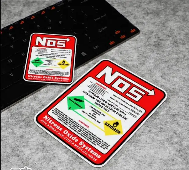 Car Racing Stickers NOS Nitrous Oxide Systems Stickers Tuning Racing Vinyl  Decal Motocross Racing Car Styling for Drag Racing