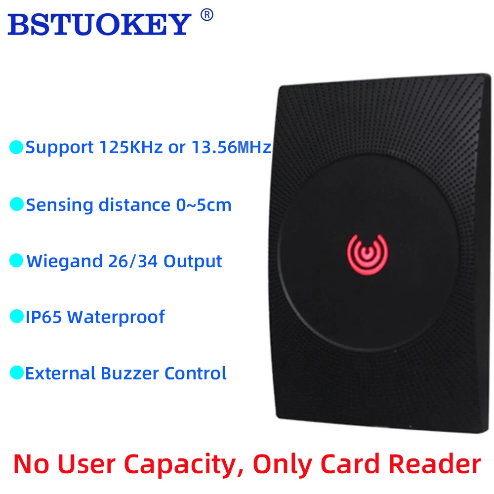 

Door Entry Proximity Card Reader IC ID Card Sensor Waterproof Access Control Reader 125khz 13.56mhz wiegand 26 34