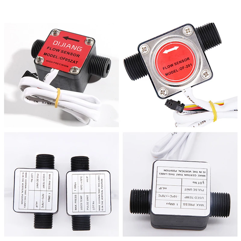1/2" 3/4" Gear Flowmeter Hall Flow Sensor Milk Chemical Oil Flow Meter Flow Sensor Switch For Viscous Liquid DC5~18V