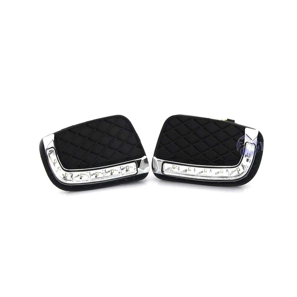 2Pcs Front Bumper White LED DRL Daytime Light For Mercedes Benz Smart Fortwo 2008 2009 2010 2011