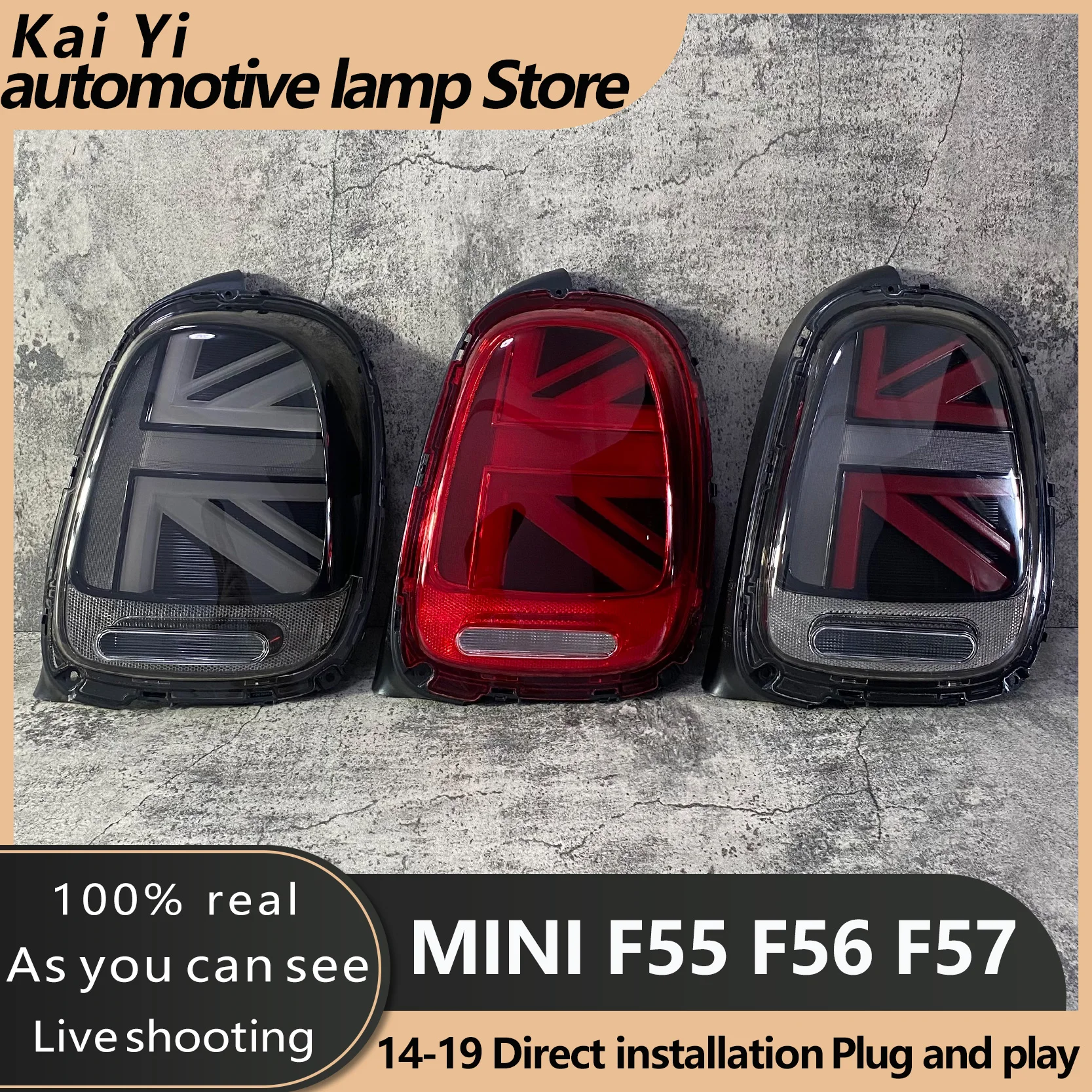 VLAND Car Styling for F55 F56 F57 Tail Lights 2013-now for Rear Light DRL+Turn Signal+Brake+Reverse LED lights