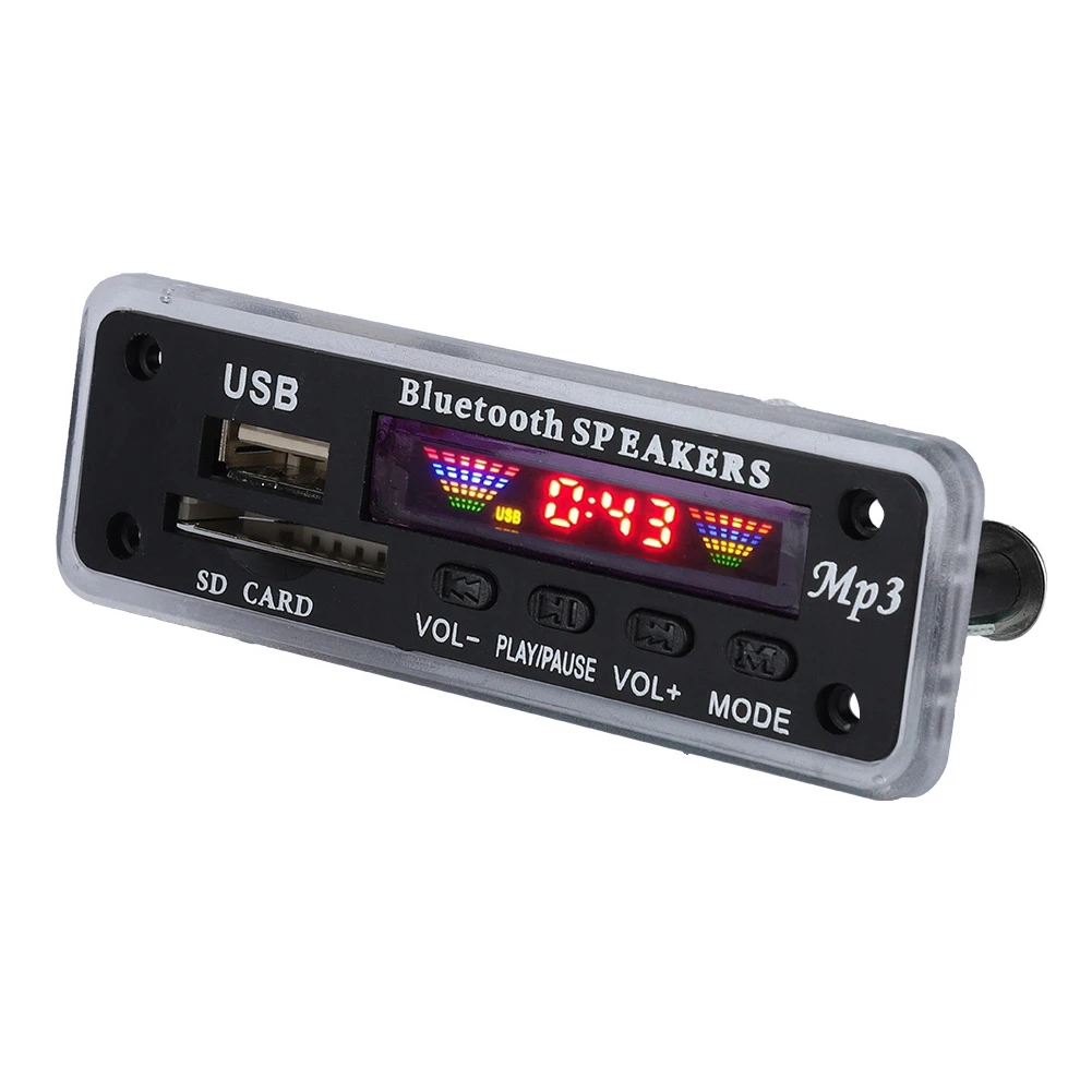 Car Speaker Module FM Radio USB S  D Card Wireless Bluetooth 5.0 MP3 Decoder Board Speaker Accessories