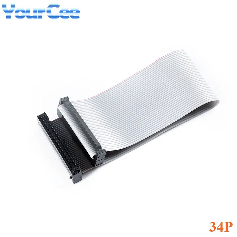 Gray Flat Ribbon Cable 1.27MM 2.0MM 2.54MM Pitch 20cm Data Line Wire FC-6/8/10/12/14/16/20/24/26/30/34/40/50P Pin Connector