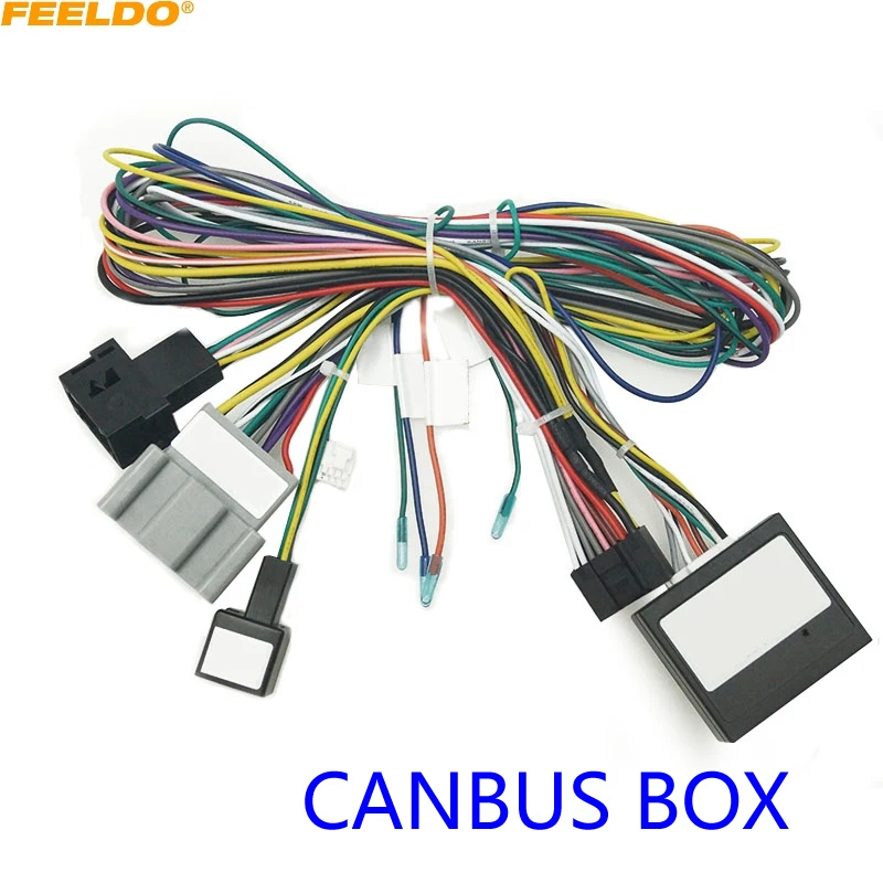 

FEELDO Car Audio Radio DVD Android 16PIN Power Cable Adapter With Canbus Box For Ford Fiesta(09-11) Power Wiring Harness #HQ6471