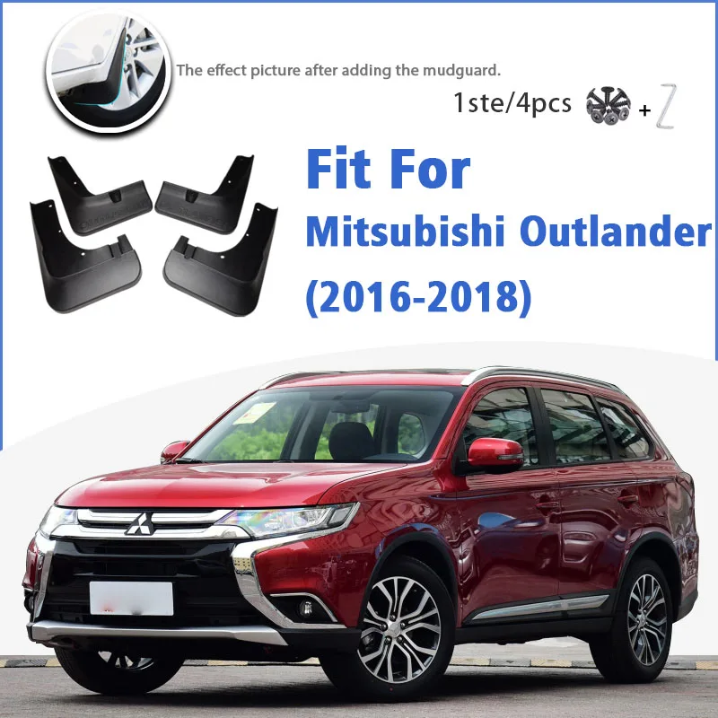 

Mudguard For Mitsubishi Outlander 2016-2018 Front Rear 4pcs Mudflaps Mudguards Car Accessories Auto Styline Splash Guard Fender