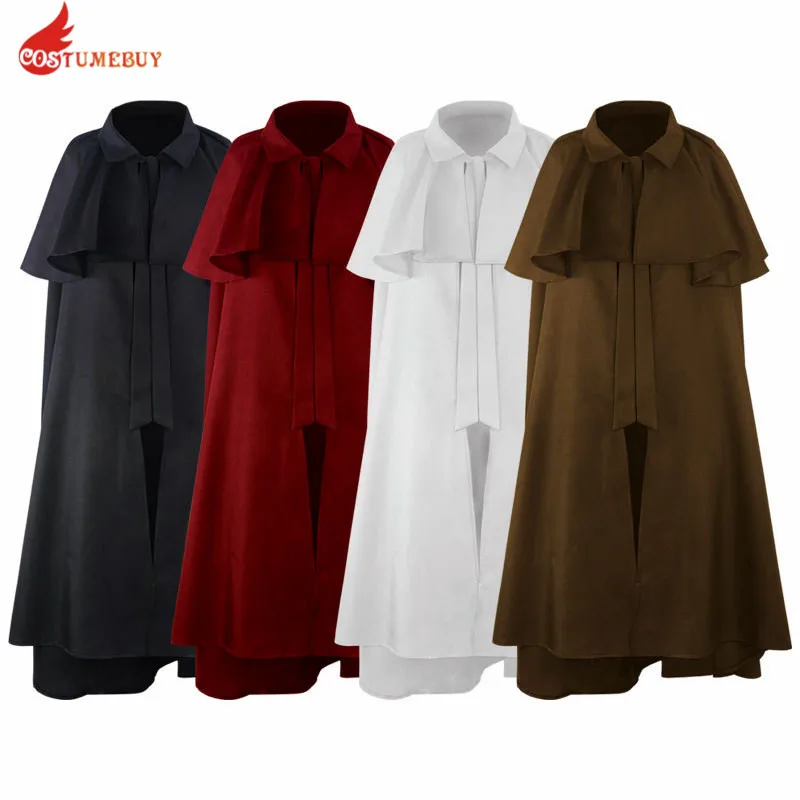 

Costumebuy Medieval Retro Shawl Cloak Cosplay Costume Halloween Party Medieval King's Guard Cloak Renaissance Court Knight Suit