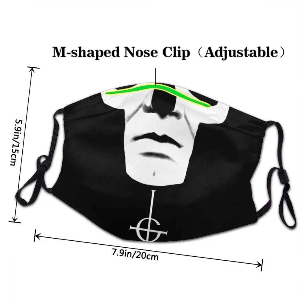 Heavy Metal 1960s Punk Rock Music Cloth Windbreak Mask Papa Emeritus Ghost Nameless Seamless Fashion Lavabili Maseczka