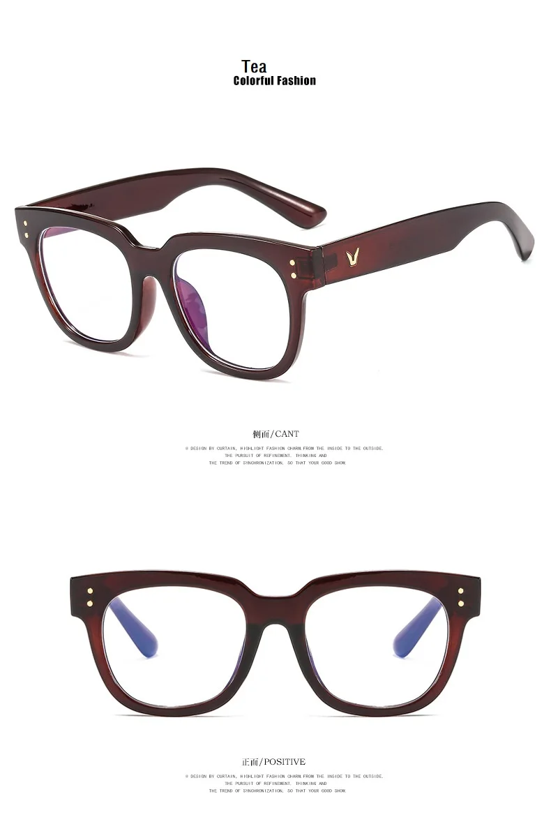Anti-Blaulicht-Brille mit großem Rahmen 2026 Damen Computer-Brille mit Blaulichtfilter Schwarze Strahlenschutzbrille Brillen Herren – Detail 6