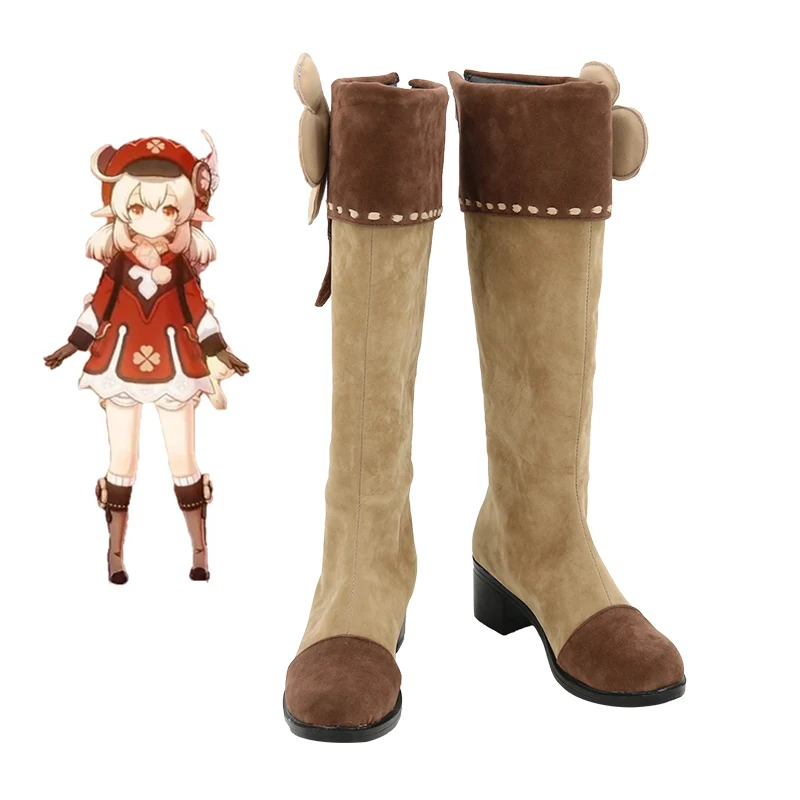 Neue Genshin Auswirkungen Cosplay Schuhe Genshin Auswirkungen Klee Cosplay Stiefel Karneval Halloween Frauen/Männer Schuhe Größe 35-48