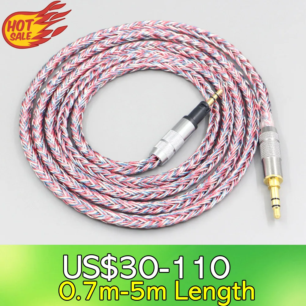 

16 Core Silver OCC OFC Mixed Braided Cable For Sennheiser Momentum 1.0 2.0 Earphone Headset Headphone LN007605