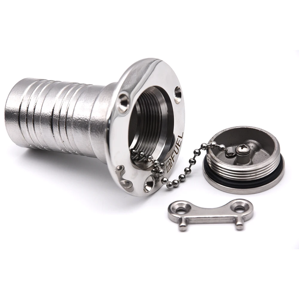 Marine Boat Hardware Deck Filler 38/50 mm 316 Edelstahl Schlüsselkappenfüller Wasserabfall Diesel Gas Kraftstoff Deckfüller 1,5" und 2" – Detail 15