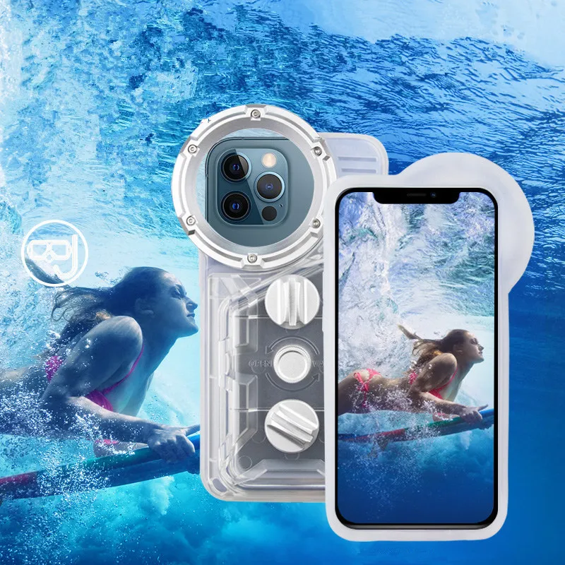 Diving Housing For iPhone 14 Pro Max Mobile Phone Waterproof Bag Diving Cover Swimming Snorkeling Drifting Touch Screen