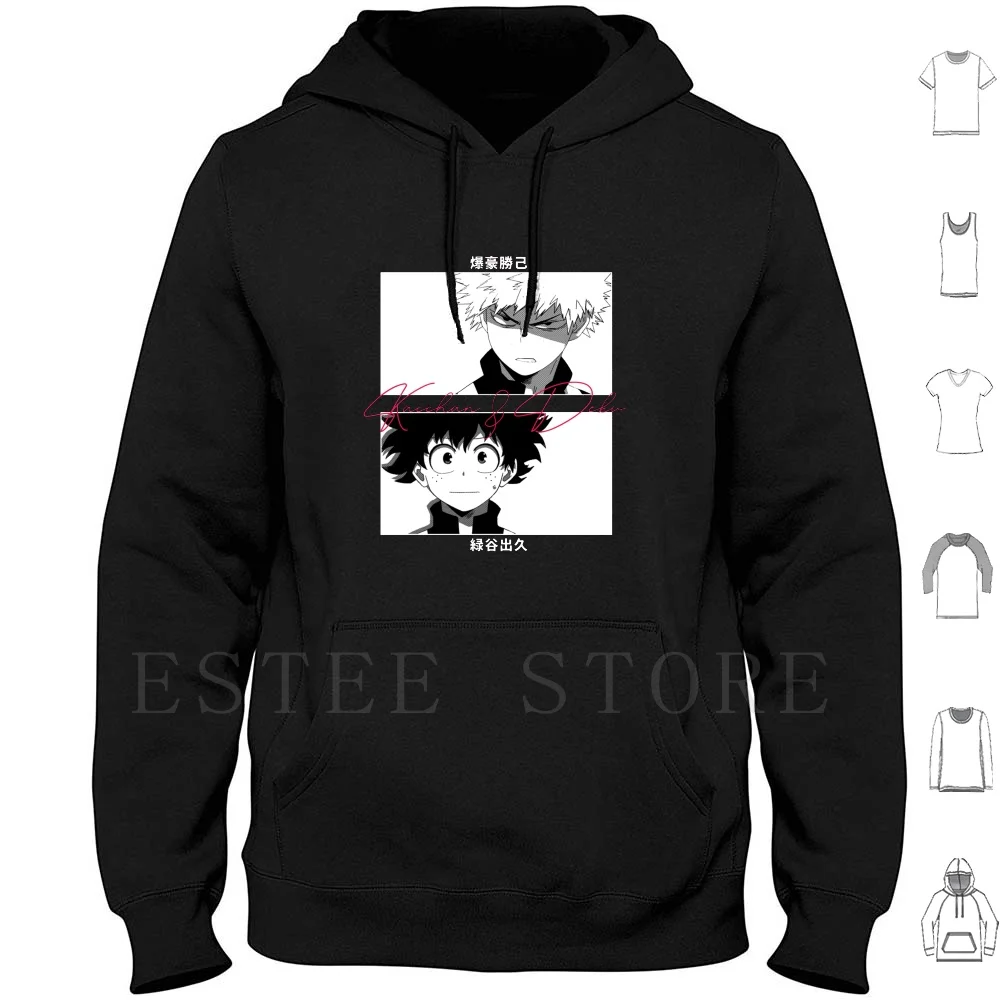 Boku No Hero Academia-Katsuki & Izuku Hoodies Long Sleeve Anime Manga Japan Japanese Boku No Hero Academia Boku No