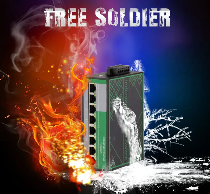 

8-port Industrial Ethernet switch Poe power supply optional wide voltage guide installation 5PORT Gigabit 100m electric port