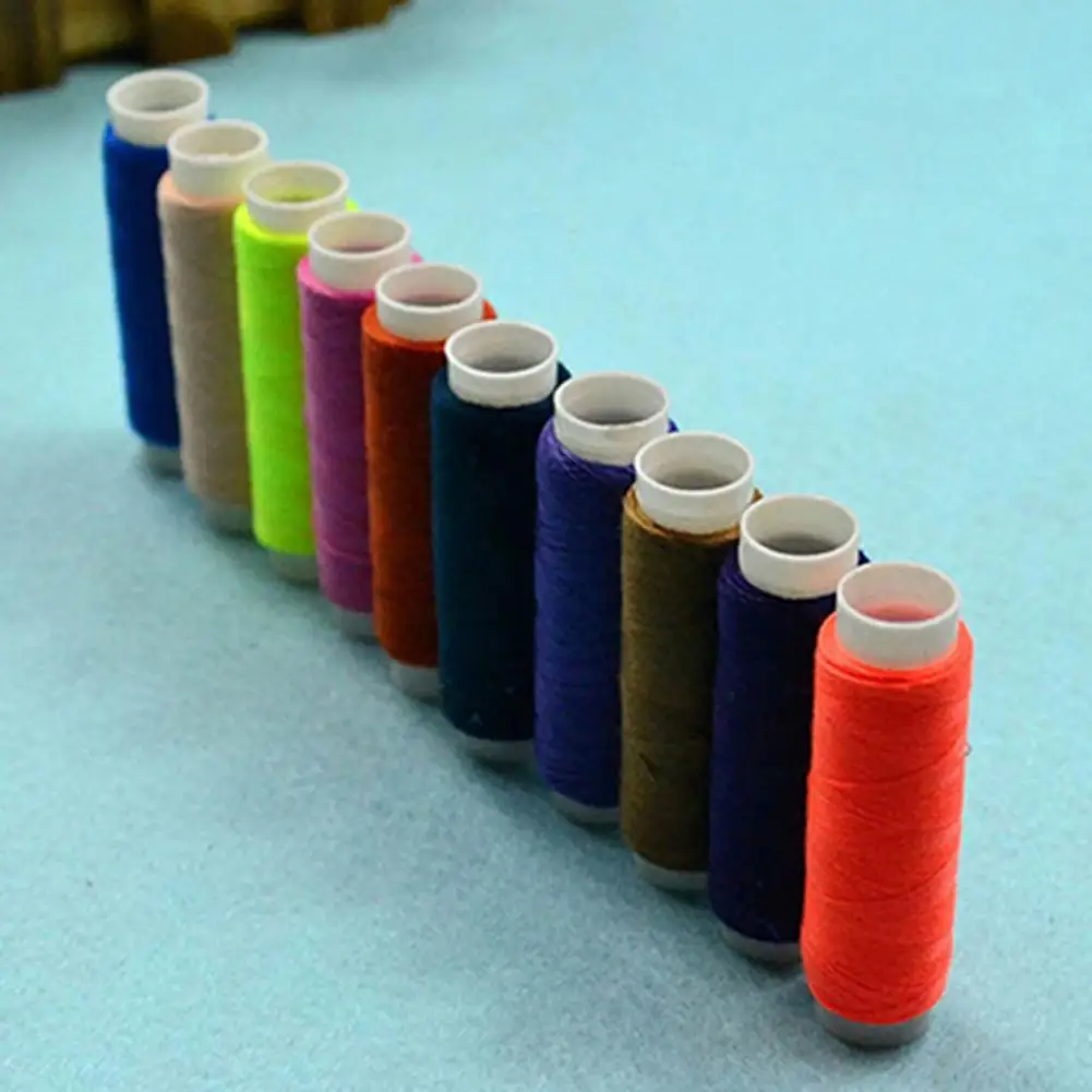 39Pcs ผสมสีโพลีเอสเตอร์100% DIY จักรเย็บผ้าอุปกรณ์เสริมเสื้อผ้าเส้นด้ายเย็บปักถักร้อยมือ200หลาแต่ละ Spool
