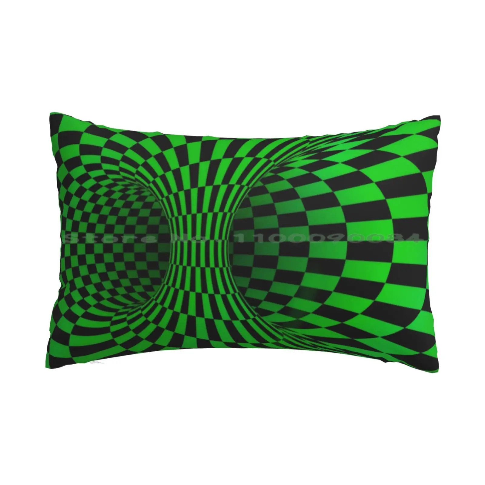 Green Trippy Optical Illusion Pillow Case 20x30 50*75 Sofa Bedroom Johnny Hallyday Album French Love Vintage Humor Official