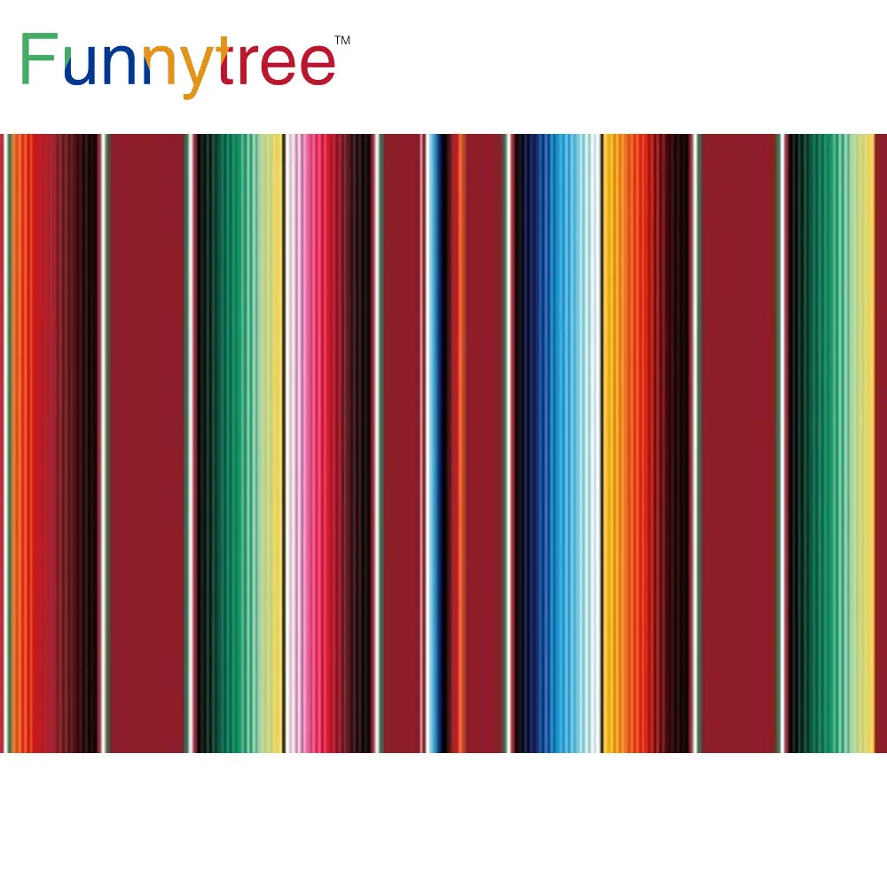 

Funnytree Mexican Fiesta Colorful Striped Backdrop Cinco De Mayo Luau Party Decoration Banner Photography Background Photo Booth