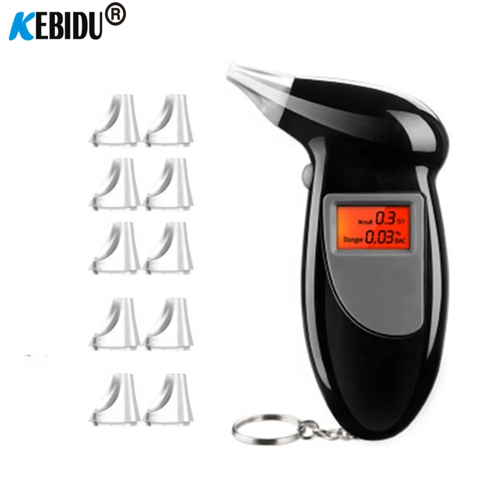 kebidu Backlight Digital Alcohol Tester Breath Tester Breathalyzer Analyzer LCD Detector Backlight Digital Handheld Dropshipping