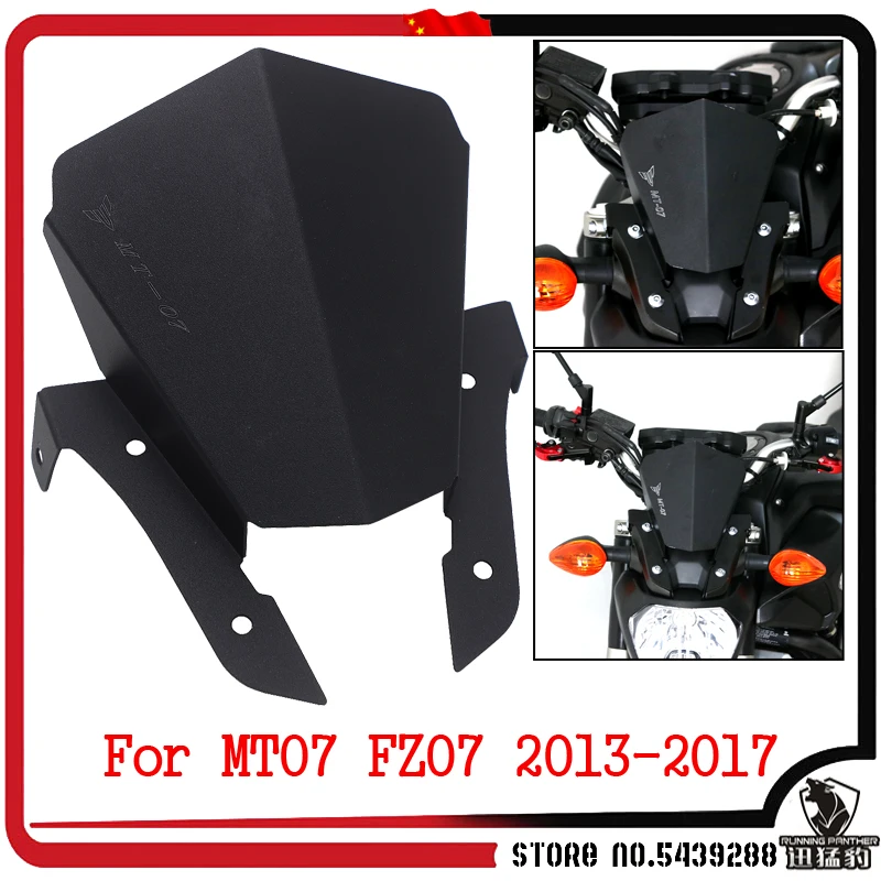

For Yamaha MT07 MT-07 MT 07 FZ07 FZ-07 FZ 07 2013 2014 2015 2016 2017 Motorcycle CNC Motorbike Windshield Windscreen Cover
