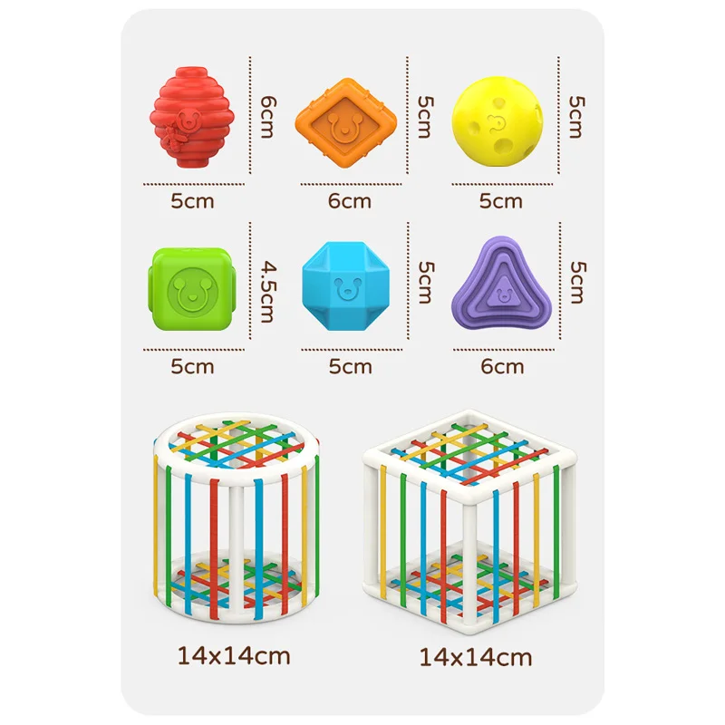 Jeu d'activités, cube trieur de couleurs, jouets sensoriels pour enfants de 2 à 4 ans, tri et empilage, hérisson Montessori