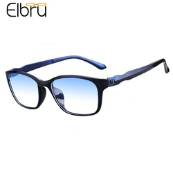 Elbru Anti Blue Light Reading Glasses Ultralight TR90 Presbyopia Eyeglass Men Women Antifatigue Computer Eyewear Diopters 0 +4.0