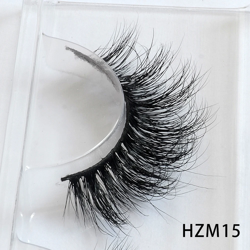 Dropshipping 15-18mm 3D Resuable Dramatic Wispy Mink Fake Eyelashes Makeup Strip False Lashes With Free Eyelash Packaging Boxes