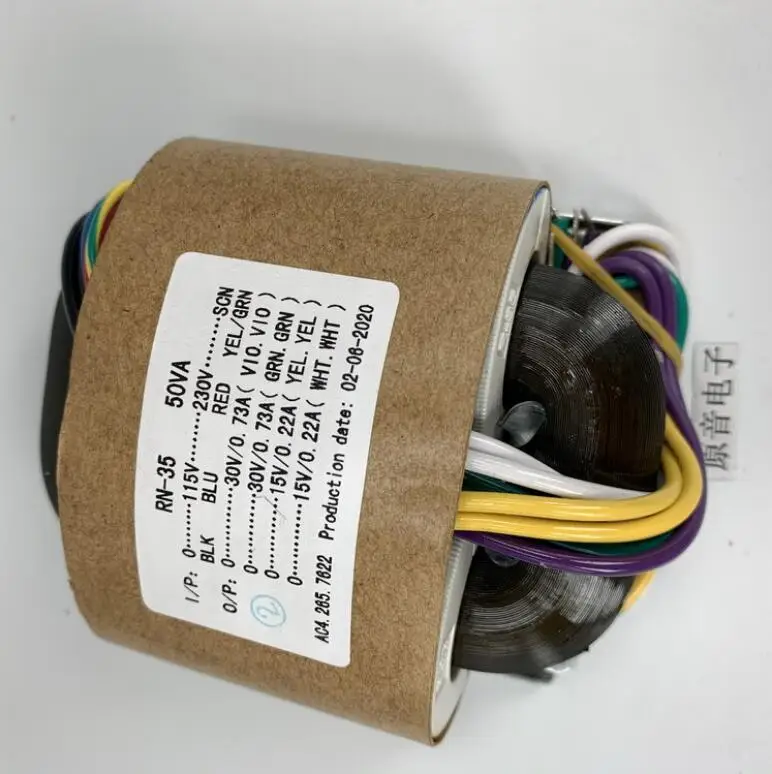115V/230V 50W di tipo R trasformatore Dual 30V + Dual Dual 15V uscita per amplificatore/DAC