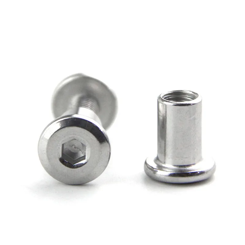 M8 Flat Head Set Screw Hex Socket Fastener Children's Bed Furniture Chair Table Cabinet Fittings Combination Connecting Bolt