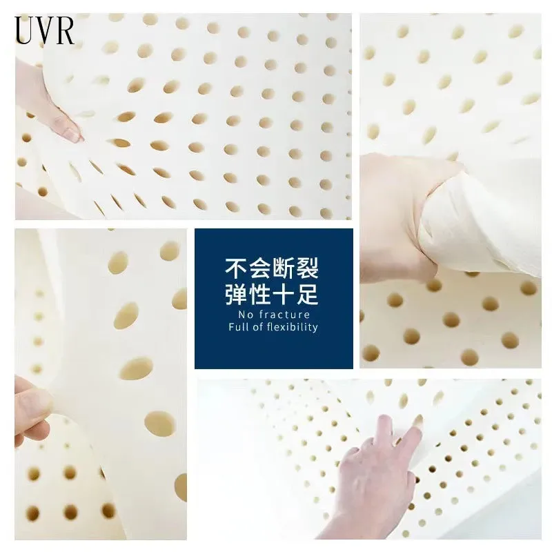 UVR 100% Natural Latex Tatami Mattress Single Double Bedroom Hotel Massage Sleep Bed Mat Family Bed Cover With White Inner Cover