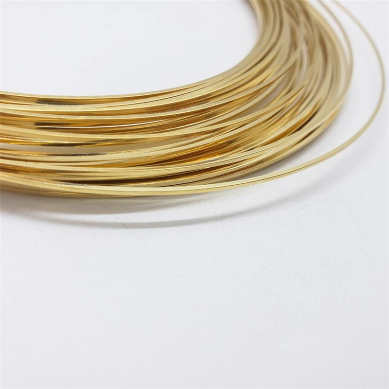 14K Gold Filled Square Wire หนึ่งเมตรครึ่ง Hard/Dead Soft 14K Gold Filled Beading Wire ทําด้วยมือ DIY เครื่องประดับทําผลการค้นหา